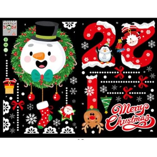 Christmas Window Stickers Christmas Wall Sticker Kids Room Wall Decals Merry Christmas Decorations For Home New Year Stickers