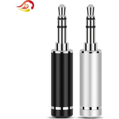 QYFANG 3.5mm 3 Pole Earphone Plug 4-Layer Rhodium Plated Stereo Audio Jack HiFi Headphone Wire Connector With Step Metal Adapter