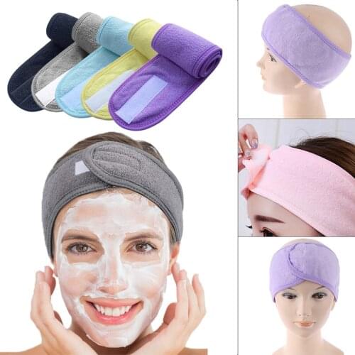 Adjustable Wide Hair Band Yoga Spa Shower Makeup Bundle Washing Cosmetics Hair Band Facial Hair Band Ladies Makeup Accessories