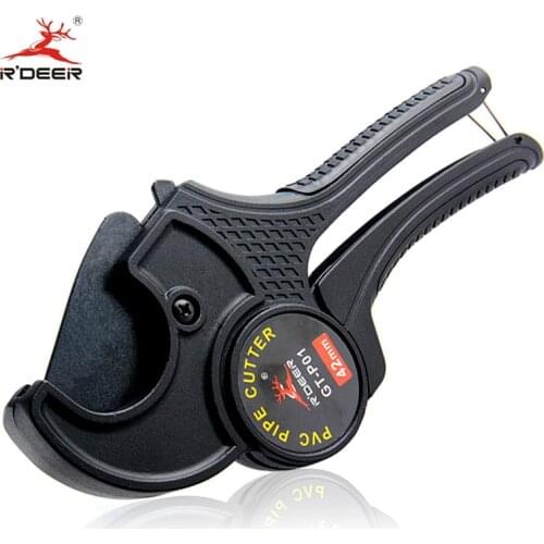 RDEER Max 42mm Pipe Cutter Self-locking Ratchet Plumbing Tube Cutter Plastic Hose PVC Scissors Pliers Tool