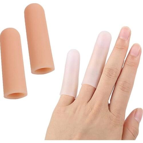 1Pair Silicone Gel Tubes Finger Little Toe Protector Corn Blister Protect Pain Relief Sleeve Cover Toe Separators Foot Care Tool