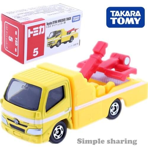 Takara Tomy Tomica #5 Toyota DYNA Wrecker Truck Model Kit Diecast Car Mould Funny Magic Baby Toys Miniature Tow Bauble