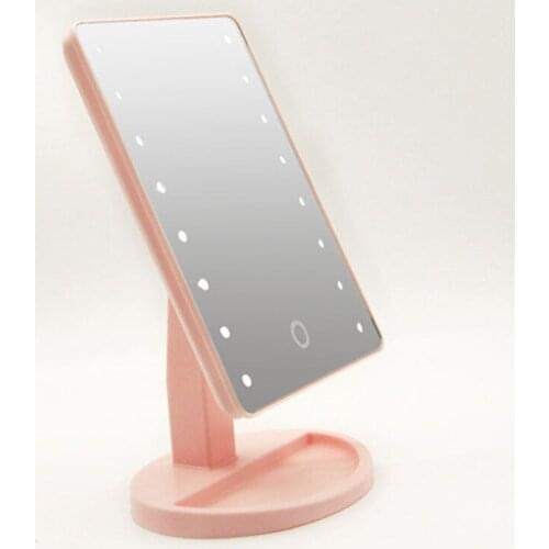 CASHOU12 Professional LED Touch Screen Makeup Mirror Luxury Mirror With 16 LED Lights 360 Degree Adjustable Table Make Up Mirror