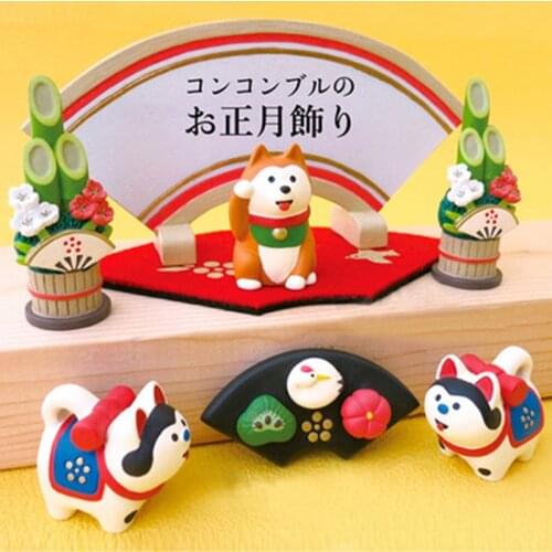 ZOCDOU 1 Piece Home Comfortable Drunk Shiba Animal Ornaments Small Statue Little Figurine Crafts Animal Decoration