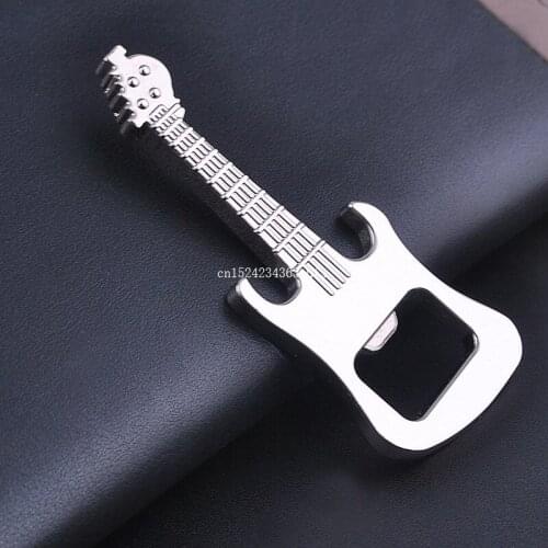 100pcs Bottle Openers Zinc Alloy Beer Bottle Opener Guitar Shaped Openers Bottle Opener Keychain Keyring Key Chain