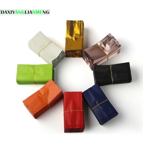 200pcs/lot 5-10g 5x10x2cmColour Teas Package Aluminum Foil Sack Black Tea Green Tea packing bagVacuum Small Bag General Purpose