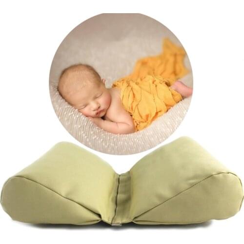 PU Leather Newborn Photography Props Cycle Wedge Shaped Pillow Baby Photo Prop Backdrop Basket Stuffer Atrezzo Fotos 3 Colors