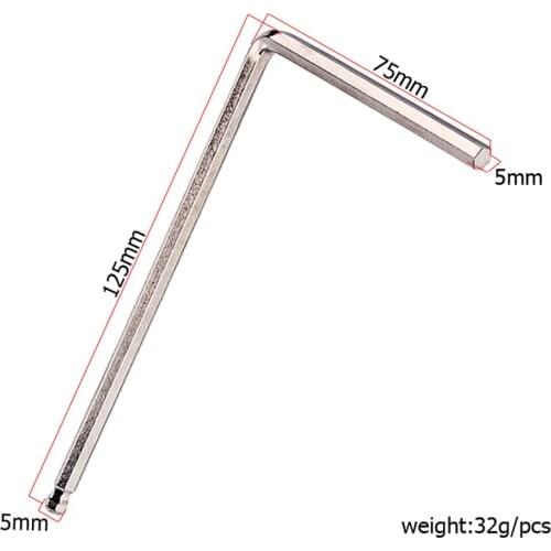 2Pcs Guitar Truss Rod Wrench Hexagonal Wrench 4mm 5mm Ball End Guitar Part Made of Stainless steel Material