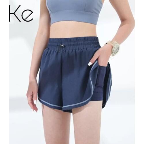 KE summer there are tanks in stock, fitness, body, running, quick-drying mid-waist womens sports pants thin yoga shorts women