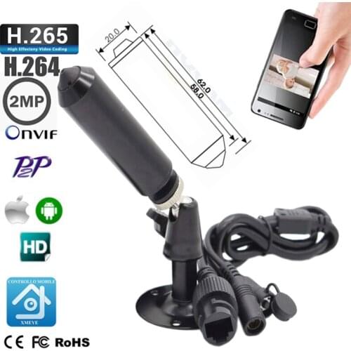 Mini Onvif Remote Motion Detecting Pin hole Mini IP Bullet Camera Covert CCTV Video Surveillance Vandal-Proof Peephole Icsee