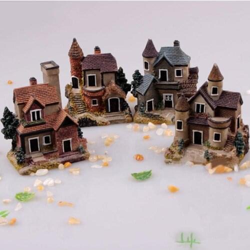 New Style Miniature House Fairy Garden Micro Landscape Home Doll House Desktop Toy Decoration Resin Craft Decor Supplies