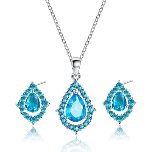 MIQIAO Gold Plated Luxury Crystal Zircon Vintage Boho Piercing Earrings Collar Chains Necklace Jewelry Sets for Women Wedding