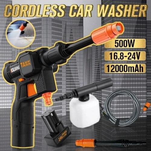GUANXIN 500W 0-12000mAh Cordless Electric Pressure Washer Power Washing Auto Spray Garden Tool For Makita Lithium Battery