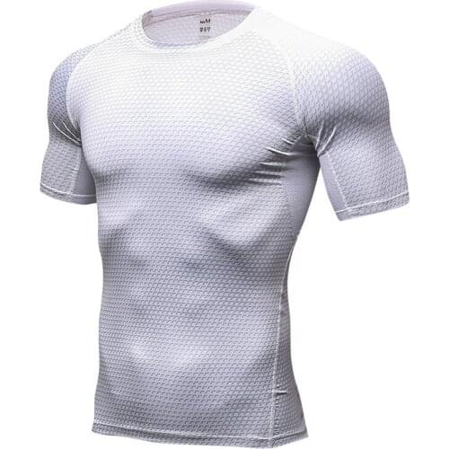 T-Shirts Clothing Male Sport Shirts Men Quick Dry Workout Running Shirt Compression Fitness Tops Breathable Jersey Gym