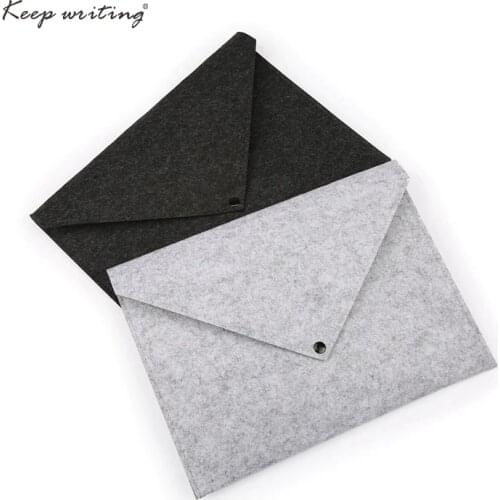 A4 Chemical Felt File Folder Durable Briefcase Document Bag Envelope Paper File Folders Stationery Store School Office Supplies