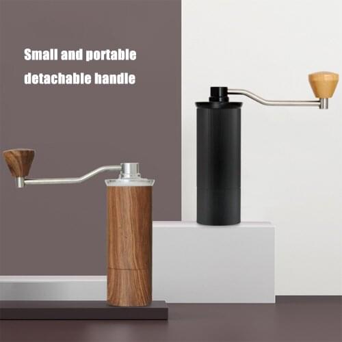 Portable Coffee Grinder Machine Tools Manual Hand Grindstone Grinderm Beans Millstone Rollers Pressure Aluminum Miller Maker