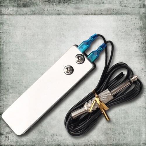 Professional Mini Stainless Steel Foot Switch Pedal & Clip Cord Tattoo Power Supply Tattoo Foot Switch For Power Supply Machine