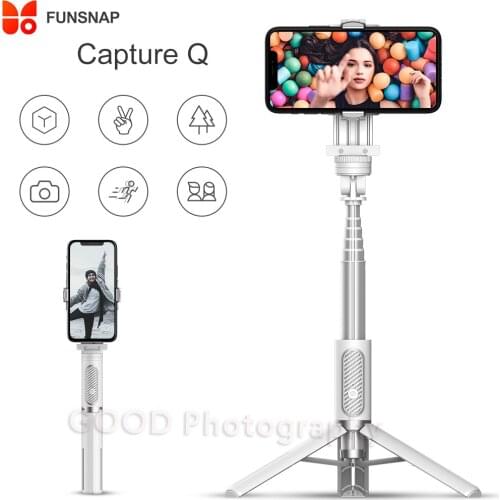 FUNSNAP Capture Q Gimbal Stabilizer Bluetooth tripod Pocket Extension Handle Selfie Stick For iOS Android Smartphone For Traval