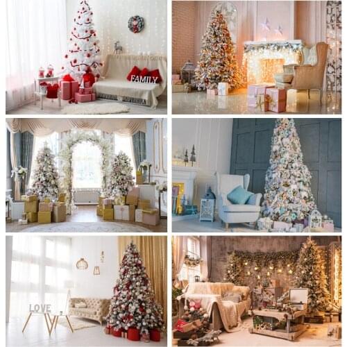 SHENGYONGBAO Christmas Indoor Theme Photography Background Christmas tree Backdrops For Photo Studio Props 21526 JPT-03
