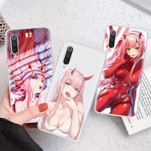 Zero Two Darling In The Franxx 02 Silicon Phone Case For Xiaomi Note 10 Mi 11 9 8 CC9 10T 9T 5X 6X A3 A2 A1 Lite Pro Poco F1 X3