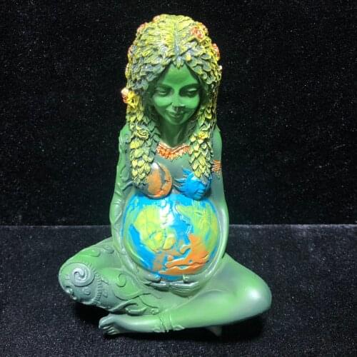 Resin The Mother Of The Earth Feng Shui Chakra Healing Reiki Quartz Stone Home Decoration Stone Handicraft Decoration Carvings