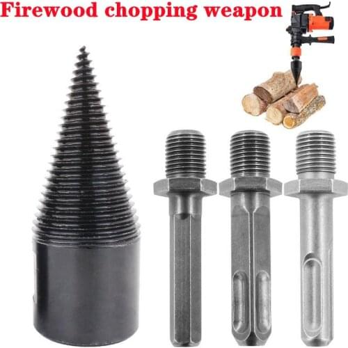 Hex Shank Firewood Splitter Machine Drill Wood Cone Reamer Punch Drill Bit Split Drilling Tools Woodworking Tools Cutting