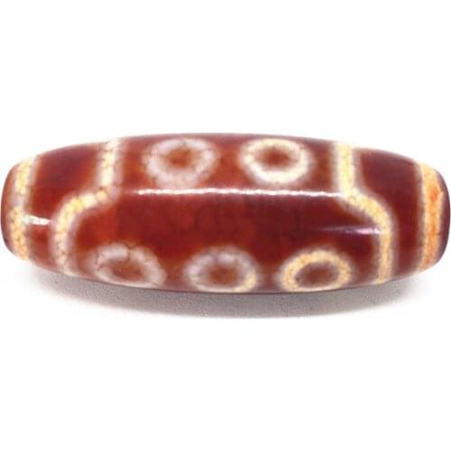 AAA Grade Tibet Beads Red Natural Agate 10 Eyes 14mm*38mm Pendant Powerful Amulet Tibetan Dzi Beads DIY Jewelry Natural Stone