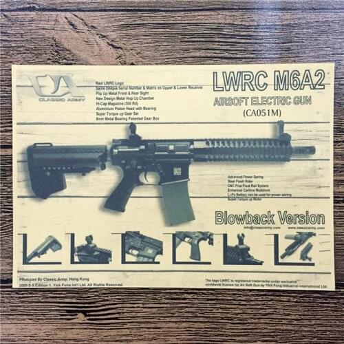 Top fashion XQ-070 home decor "LWRC M6A2" cuadros decoratives painting vintage poster kraft paper for living room 42x30cm