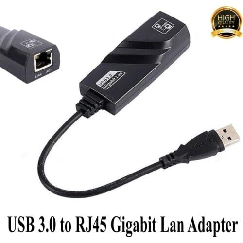 USB 3.0 to Gigabit Ethernet RJ45 LAN (10/100/1000) Mbps Network Adapter for PC Laptop Durable UM