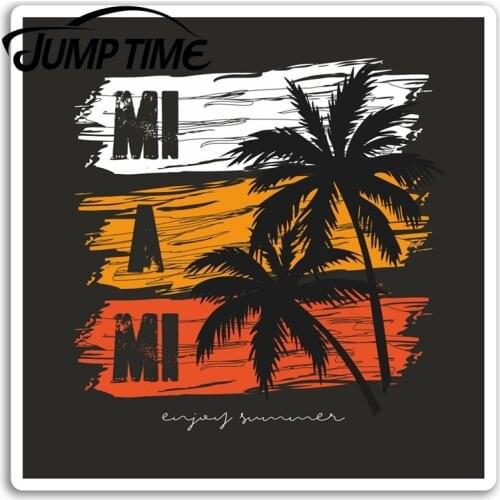 Jump Time for Miami Florida Vinyl Stickers America Surf USA Sticker Laptop Bumper Decals Waterproof Car Accessories