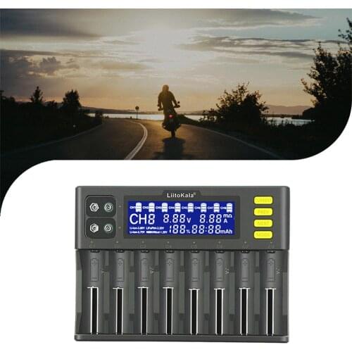 100% New Lii-S8 Battery Charger Li-ion 3.7V NiMH 1.2V Li-FePO4 3.2V IMR 3.8V charger for 18650 26650 21700 26700 AA AAA