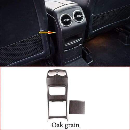 Oak Wood Grain Rear Air Conditioning Vent Cover Back Outlet Decorative Frame Panel Trim for Benz GLB W247 X247 2020