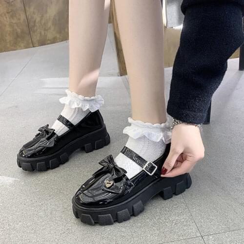 Women Japanese Style Mary Jane Shoes Lolita ShoesWomen Vintage Girls High Heel Platform Shoes College Student Big Size