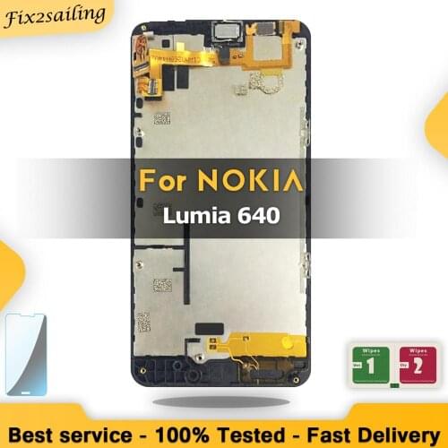 5.0'' For NOKIA Microsoft Lumia 640 LCD Display Touch Screen Digitizer Assembly LCD Screen With Frame Replacement Parts
