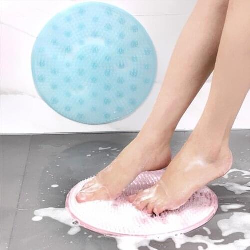 1pcs Silicone Bath Massage Cushion Brush Lazy Non-slip Bath Massage Pad Suction Cup Bathroom Artifact Back Cushion Shower Foot