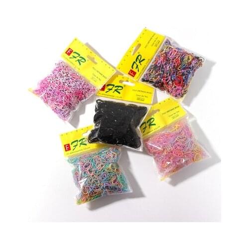 100/1000PCS Girls Colourful Ring Disposable Elastic Hair Bands Ponytail Holder Rubber Band Scrunchies Children Hair Accessories