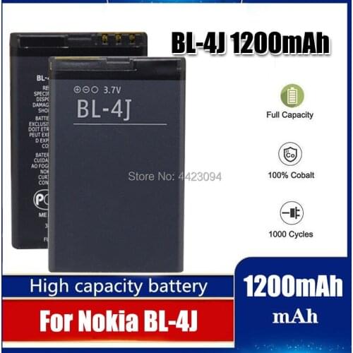 1200mAh bl 4j BL-4J BL4J Mobile Phone Battery for Nokia C6 C6-00 Lumia 620 Touch 3G Replacement Bateria