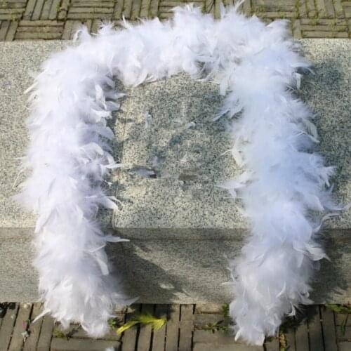 2Meter 80Gram Super Thicken Turkey Feathers Boa Trim Scarf/Party Marabou Feathers for Clothes Plumas Wedding Feathers Decoration