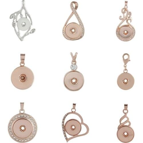 20mm 18mm Snap Button Pendants DIY Jewelry 5pcs/lot (No chain) KD3030