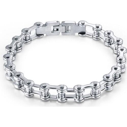 316 stainless steel bike chain Mens bracelet
