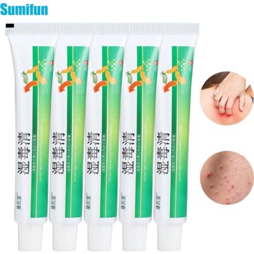 5Pcs Psoriasis Anti-Itch Cream Chinese Herbal Antibacterial Ointment Dermatitis Eczema Treat Pruritus Eczematoid Skin Care