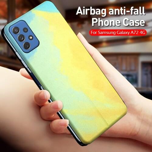 Watercolor Colorful Gradient Phone Cover For Samsung Galaxy A72 4G Or 5G 3D Clouds Flip Wallet Leather For Sansung A 72 72A 6.7"