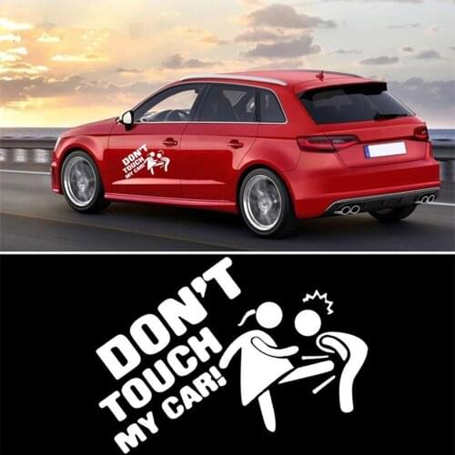 Car Decal PET Reflective Car Sticker Waterproof Decoration Auto Warning Window Poster, Black