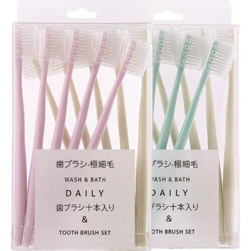 Bamboo Charcoal Soft-bristle Toothbrush Portable Travel Tooth Brush Tongue Cleaner For Kids And Adults Oral Hygiene