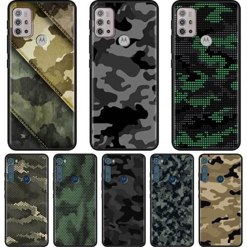 Case For Moto G Stylus G8 Plus G9 Play G10 Power G30 Funda for MOTO One Fusion Hyper Edge E6s Camouflage Pattern Camo Military