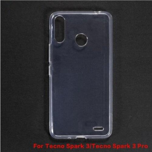 For Tecno Spark 3 Case Anti-knock Soft TPU Case For Tecno Spark 3 Pro Anti Skid Silicone Protection Back Cover Capa