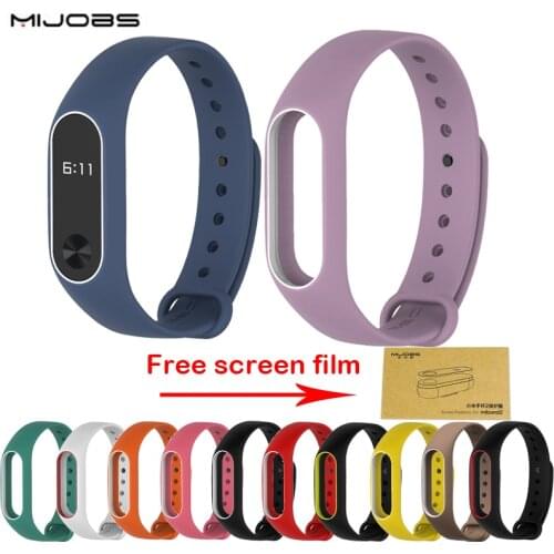 Colorful Silicone Wris Xiaomi Mi band 2 Strap Colorful Strap Wristband Replacement Smart Band Accessories For Mi Band 2 Silicone