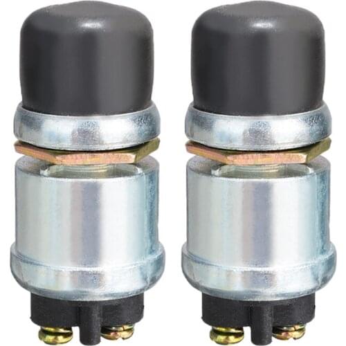 For Car Boat Bike 2PC Switch Horn Engine Push Buttons Start Starter Waterproof Ignition Type Switches 50A 12V Mayitr