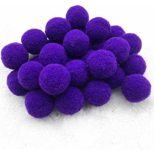 Purple Pompom 8/10/15/20/25/30mm Mini Fluffy Soft Pompones Pompoms Ball Handmade Kids Wedding Decor DIY Sewing Craft Supplies
