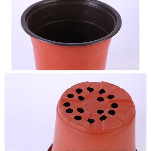 10Pcs/set Plant Flower Pots Plastic Universal Soft Flowers Nursery Seeds Storage Pots Container Garden Decoration